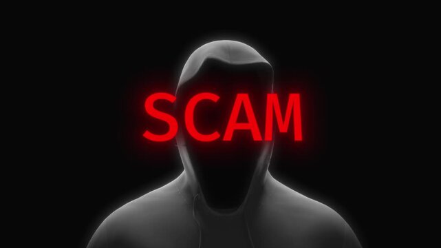Scam artist in a hoodie - background loop