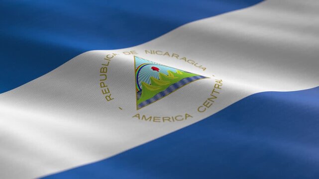 Nicaragua - waving flag loop