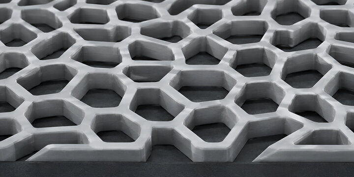 Macro 3D Render of Solid State Polymer Battery Matrix.
