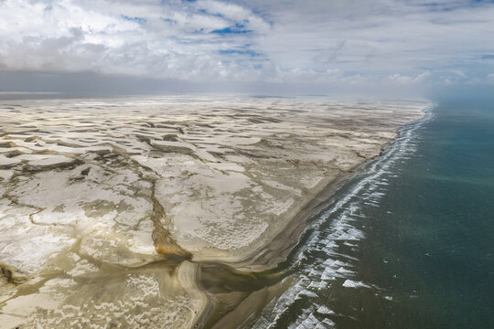 Atlantic Surf Lines the Sand Flats and Dunes, Atins, Maranh&atilde;o