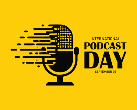 World Radio Day poster design with vintage microphone illustration, global broadcasting concept. February 13 international media awareness background.