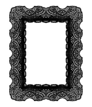 Black Dark Coquette Frame Romantic Floral Lace Transparent Dark Academia Gothic Vintage Banner For Invitation Poster and Photo