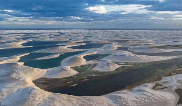 Blue Lagoons Between Sunlit White Dunes, Len&ccedil;&oacute;is Maranhenses