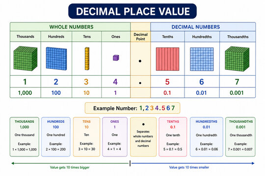 Decimal Place Value Educational Diagram