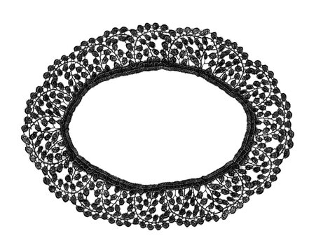 Black Lace Oval Frame Vintage Transparent Dark Coquette Dark Academia Romantic Gothic Invitation Decoration