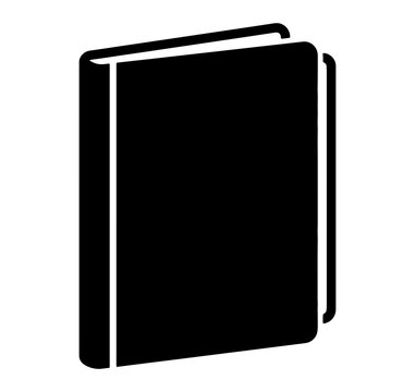 Closed hardback book icon with thick cover for library literature reading and education graphic resources.