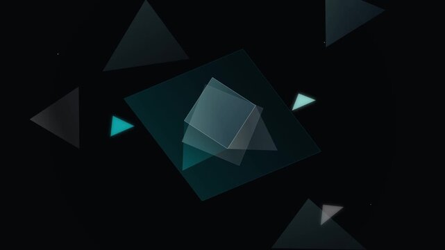 Arctic Ice Blue Polygon Structure Animation Background