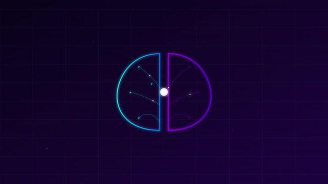 artificial intelligence brain neural tech icon loop