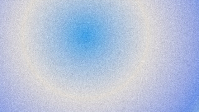 Abstract blue and white circular aura grainy gradient for meditation app interface.