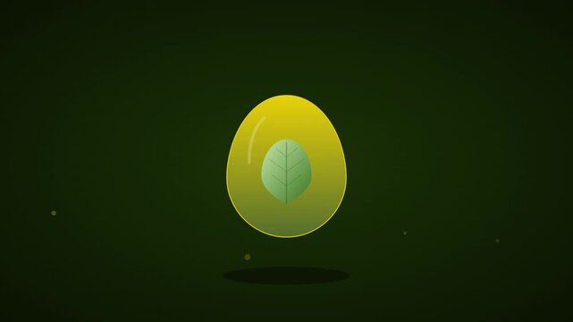 bio fuel droplet glow olive golden animation