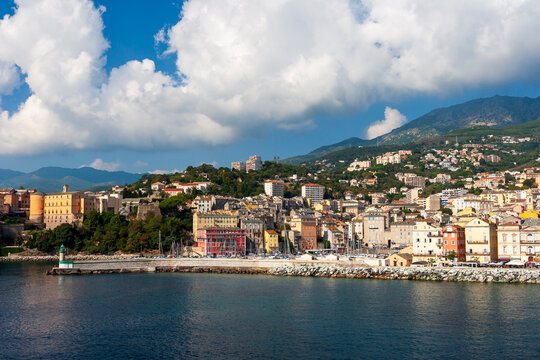Quai des martyrs de la liberation, Bastia, Haute Corse, Corsican island, France. Leaving Corsica by ferry from Bastia.