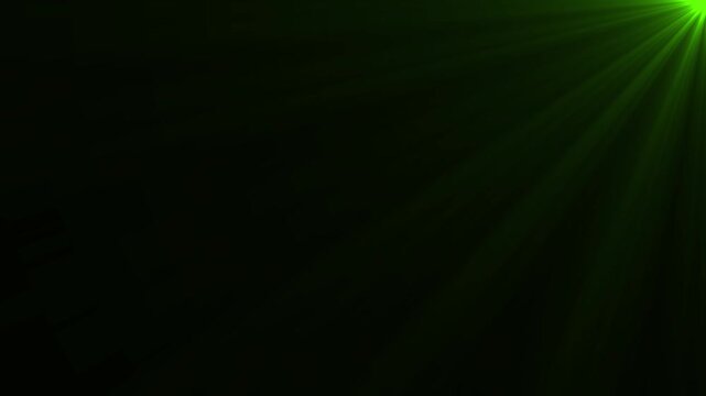 Abstract green background with rays and sun ray light effects. Sun rays view, white spotlight glowing burst concept. sun flare star light glow shining rays effect on black chroma key alpha channel
