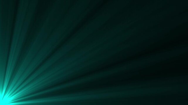 Set of 3 Soft Perspective Sun Light Rays Overlays. Loop ready clips for placement over existing footage to add volumetric light beams. Cyan sun flare shining rays effect on black chroma key alpha