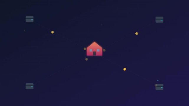 Blockchain Real Estate Tokenization Property Investment Graphic