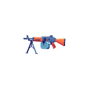 Light Machine gun, lmg icon logo flat vector design