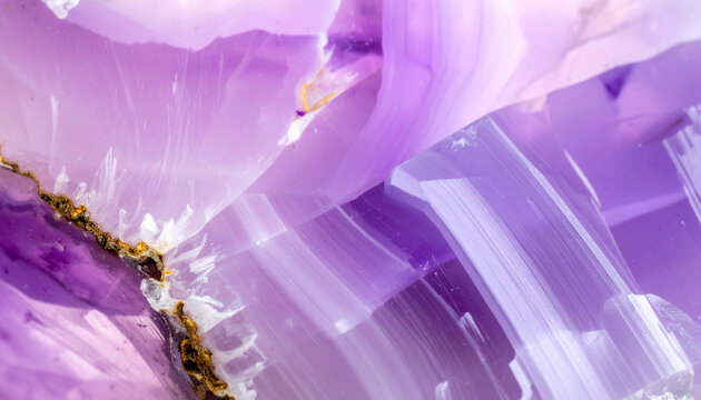 Macro photography of purple amethyst crystal geode mineral texture background