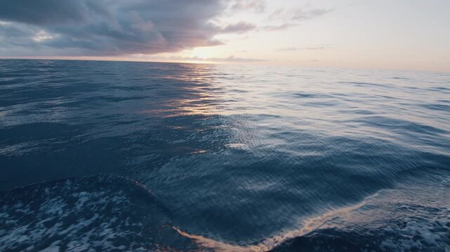 Big sailing boat moves in the Atlantic Ocean under the sails