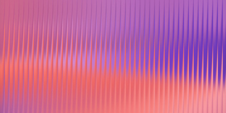 3d rendering, dreamy gradient corrugated texture pink, coral, and purple hues