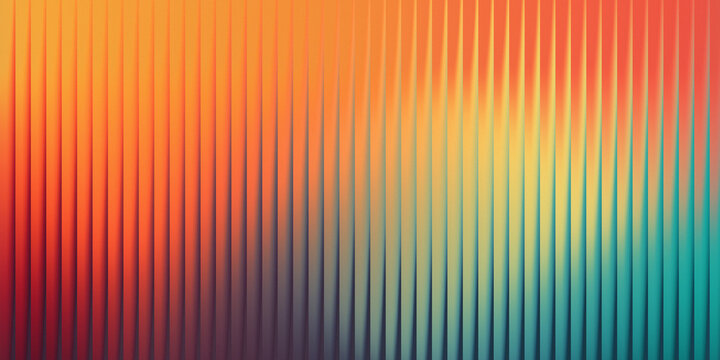 3d rendering, vibrant gradient background with vertical lines and color transition