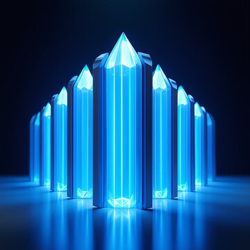 Futuristic GPU concept sculptural hero object 3D render