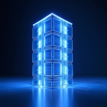 Futuristic HBM concept sculptural hero object 3D render