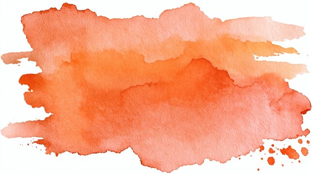 Vivid orange pigment spreading across a white surface creating a textured watercolor effect