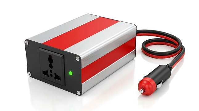 Portable Car Power Inverter with Universal Socket and Cigarette Lighter Plug Adapter