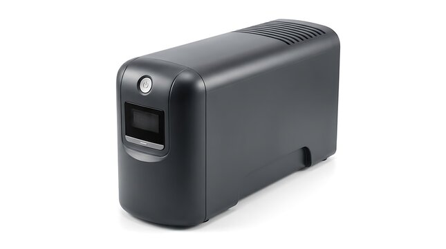 Uninterruptible power supply unit with digital display for office computer protection