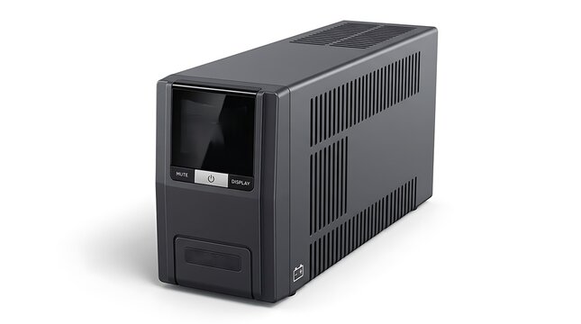 Uninterruptible Power Supply UPS unit with digital display for electronic device protection
