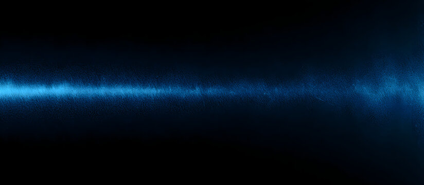 Glowing blue light blur shape on dark grain texture background with a noisy effect, abstract poster header, cover, wallpaper, banner, backdrop design