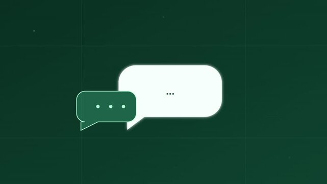 chat bubble comment discussion social motion graphic