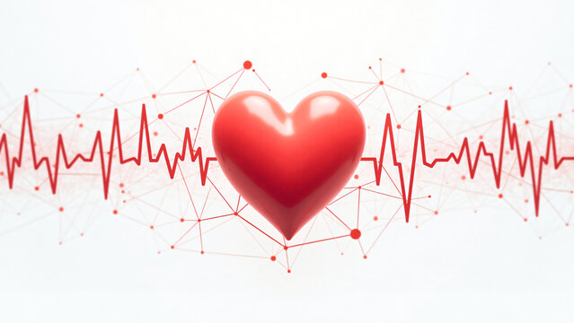 Heartbeat Network Illustration for Business and Technology