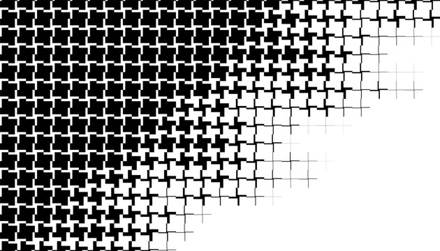 Smooth transition pattern with halftone effect for sporty background and jersey design element. Black isolated on white background. Editable graphic resource. EPS10