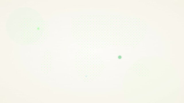 Clean Pastel Green World Map With Organic Growth