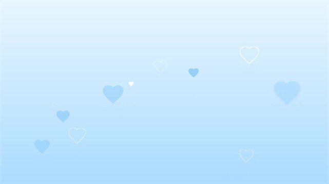 clean sky blue and white minimalist heart loop