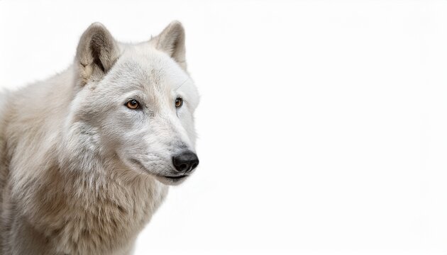 arctic wolf isolated on white or white background