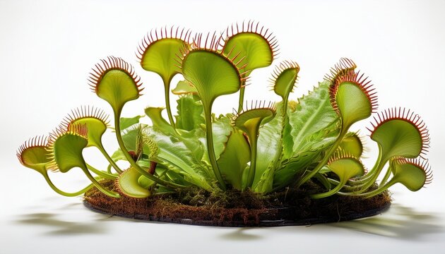 detailed venus flytrap isolated on white or white background