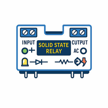 Solid State Relay Circuit Diagram with Input and Output Labels