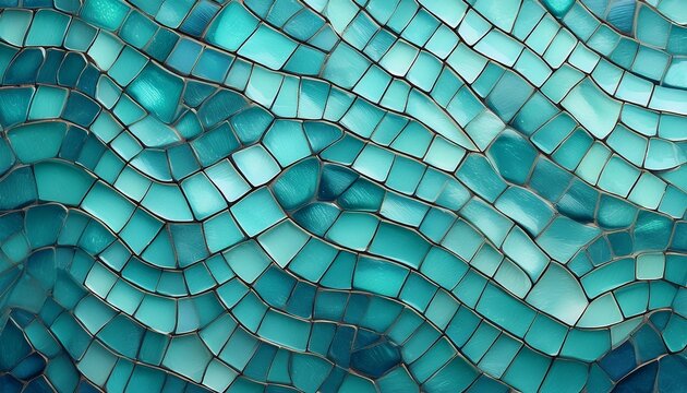 Ocean Blue Turquoise Crack Ceramic Tile Sea Color Of Glazed Tile Texture Abstract Background Texture Of Turquoise Crackle Glass Mosaic Tile