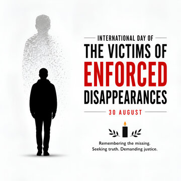 International Day of Victims of Enforced Disappearances Awareness Poster
