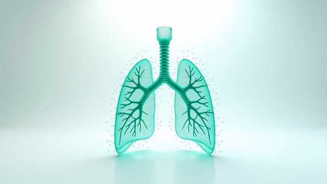 Medical Lung Model With Airflow Particles