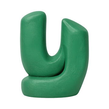 PNG Abstract green modern sculpture