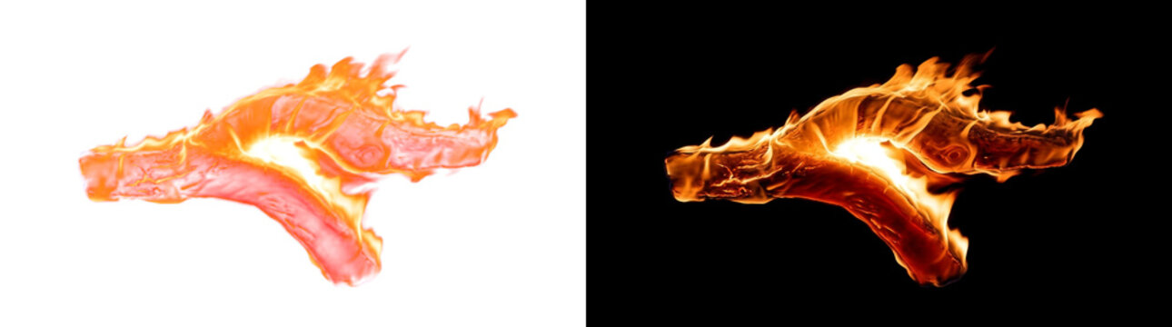 Convergent molten crust plates colliding with subducting magma trench, glowing flame transparent design element