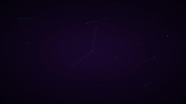 cyber tech digital matrix nodes connecting pulsing effect