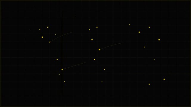 Cyber Yellow World Map With Black Grid Overlay