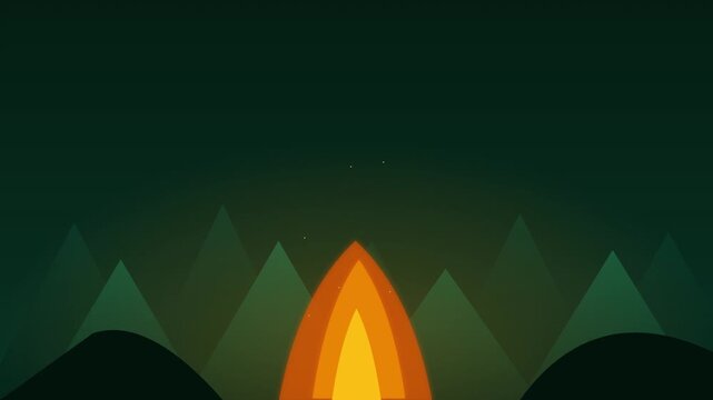 dark forest green amber fire loop asset