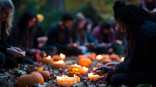 A community prayer service held on Halloween to promote peace and understanding among different faiths.