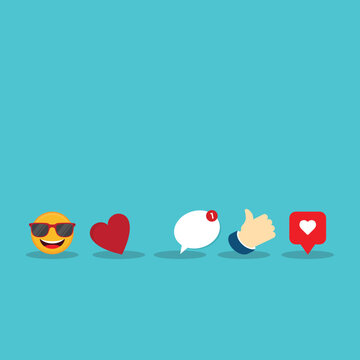 Social Marketing Engagement Symbols and Customer Interaction Icons