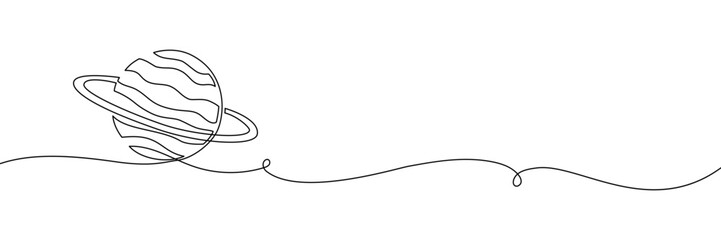 Line space planet drawing system astronaut art continuous solar vector. Planet space spaceman doodle line uranus helmet concept saturn illustration earth outline background one crater world outer. © Максим Зайков