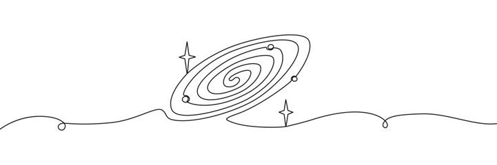Line space planet drawing system astronaut art continuous solar vector. Spaceman doodle line planet space environment map one icon exploration galaxy world helmet concept gravity saturn cosmos earth. © Максим Зайков